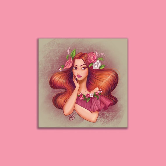 Flower Girl Art Print Etsy