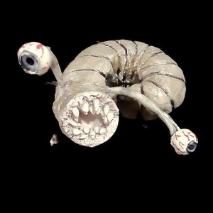 Handmade Barry the Brain Worm Sculpture