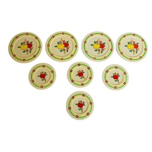 Chilton Platos de manzana vintage para niños Play 4”