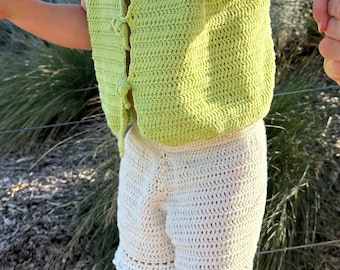 Girls Boho Vest crochet Pattern