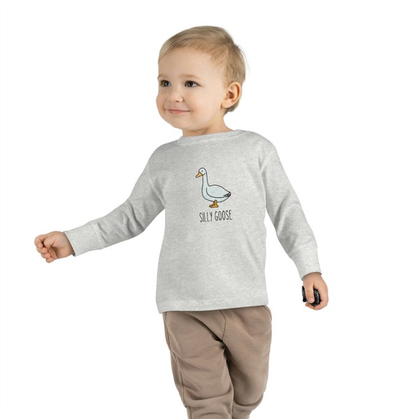 Toddler Long Sleeve Silly Goose Tee, Goose Tee, Silly Goose Shirt, Funny Shirt, Funny Toddler Shirt