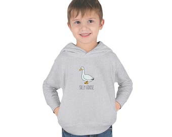 Toddler Silly Goose Pullover Fleece Hoodie, Child Silly Goose Sweatshirt, Goose Toddler Hoodie, Funny Toddler Sweatshirt, Funny Shirt
