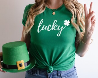 Womens St Patricks Day Shirt - Womens St Pattys Day shirt-St Pattys Day women - St Pattys Day Outfit- Lucky Shirt -Shamrock Shirt- St Paddys