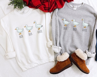 Duck Duck Goose Sweatshirt, Silly Goose Sweatshirt, Grappig Shirt, Grappig Sweatshirt