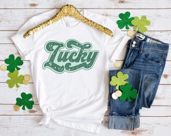 Retro Lucky Shirt, Retro St Patricks Day Shirt, Lucky Shirt, St Patricks Day Shirt, Cute St Pattys Shirt, St Patrick Tee, Patricks Lucky tee