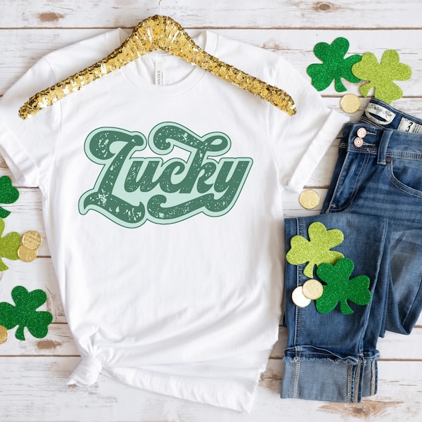 Retro Lucky Shirt, Retro St Patricks Day Shirt, Lucky Shirt, St Patricks Day Shirt, Cute St Pattys Shirt, St Patrick Tee, Patricks Lucky tee