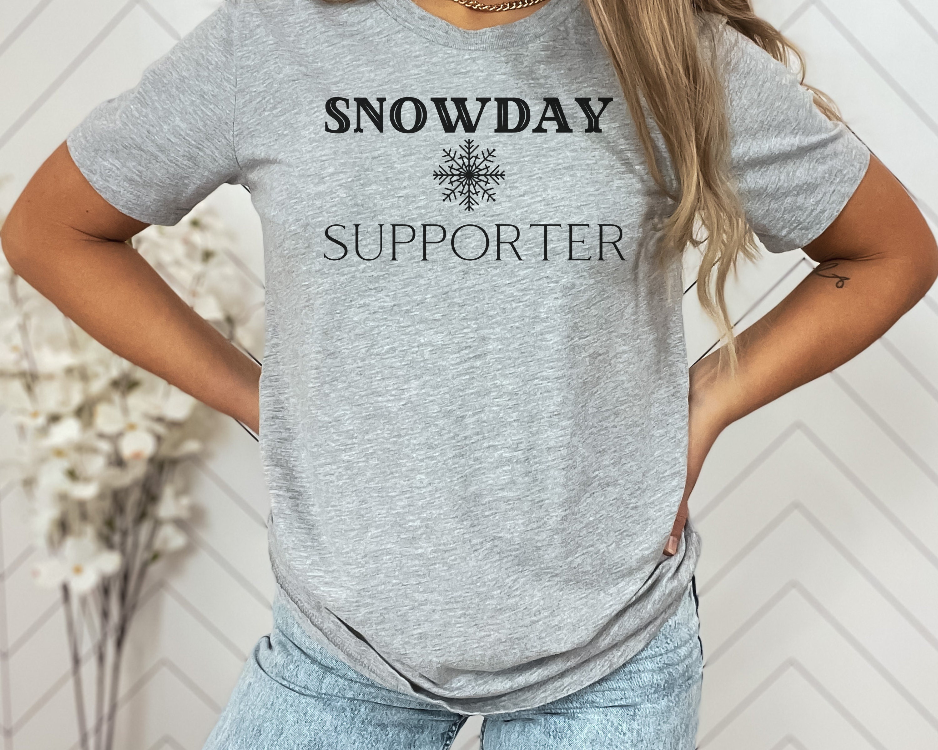 Snow Day Supporter - Teacher Shirt, Teacher Christmas Shirt, Teacher T-Shirt, Teacher Humor, Teacher Gift, Funny Christmas Shirt, Xmas Shirt