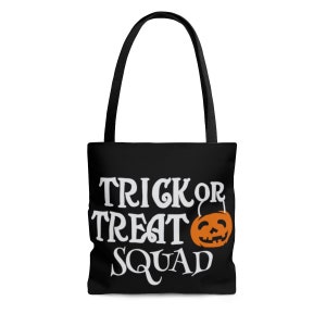 Trick or Treat Bag Trick or Treat Bag Halloween Tote Trick or Treat Tote Halloween Tote Bag