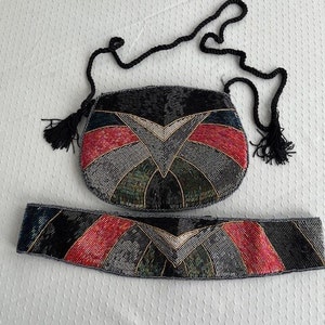 Art Deco Beaded Belt - Etsy display picture 1
