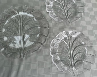 Orrefors Eden Serving Set of 3 Plates Two 7 inch, One 10 inch