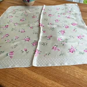 Mid Century Silk Scarf  Celery Green floral