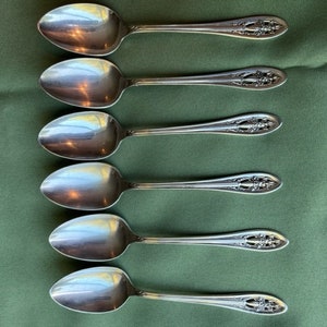 Wallace Hollywood Teaspoons Set of 6 Luxor Plate Silverplate Wallace Hollywood Teaspoons Set of 6 Luxor Plate Silverplate