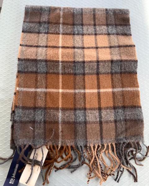 小物 70s JOHNSTONS OF ELGIN PLAID MUFFLER JOHNSTONS OF ELGIN check muffler gray | eBay