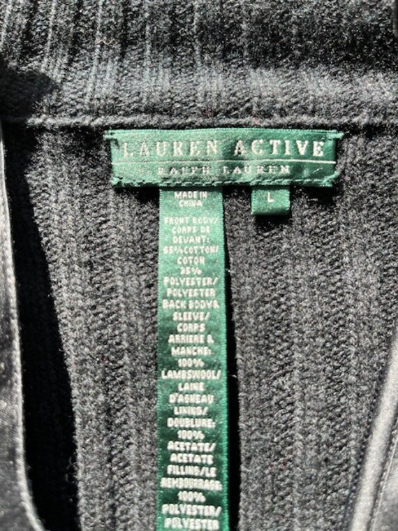 Lauren Ralph Lauren black knit jacket L - image 3