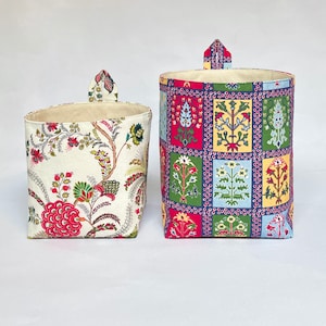 Hanging Fabric Basket Indoor Fabric Planter Handy fabric small basket Basket for Home Office Organization Washable Bin