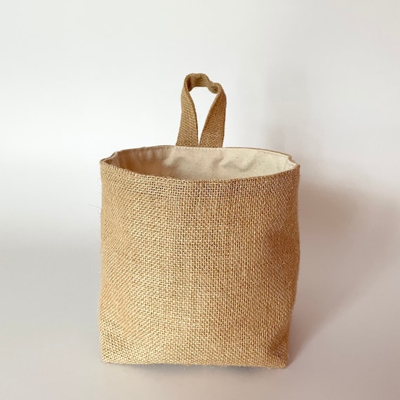 Natural Elegance Jute Canvas Basket