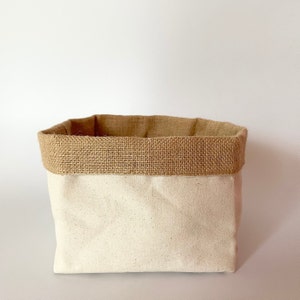 Jute and Canvas Bread and Vegetable Baskets  Natural Charm and Functional Elegance