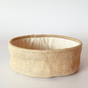 Ambachtelijk rond canvas met jute Brood en accessoires Mand Veelzijdige opbergruimte met rustieke charme