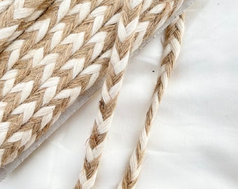 Handmade Jute Laces Eco-Friendly Boho Craft Supply for DIY Projects, Natural Rustic Ribbon, Sustainable Home Decor Accent