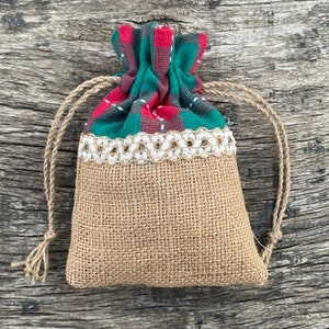 Hessian Style Intimate Jute Burlap Style Gift Bags Pouches for Weddings, Parties, and Events Gifting Supply