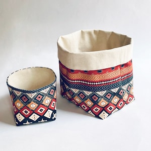 Fabric Basket | Indoor Fabric Planter | Plant Pot Holder | Storage Basket | Washable Home Décor Plant Basket | Fabric Bin |
