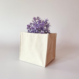 Cesta plegable de tela Jardinera decorativa plegable Almacenamiento adorable y versátil para cualquier espacio