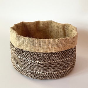 Handmade Brown Lining Basket  Sophisticated Home Organizer  Luxurious Storage Solution