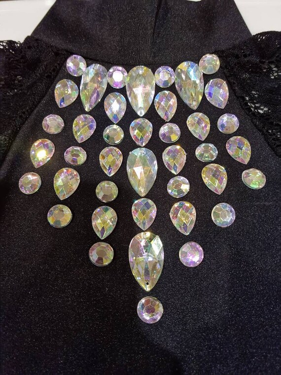 IRISH DANCE LACE Turtleneck Black Leotard Embellished With Etsy