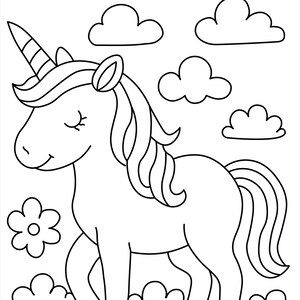 Kids Coloring Pages: Butterfly, Unicorn, Lion, Mermaid, Astronaut (Digital Download, PDF Set of 6 )