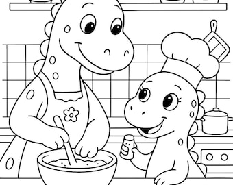 Dinosaur Coloring Pages for Kids | 20 Dino Activity Bundle(Instant Download)