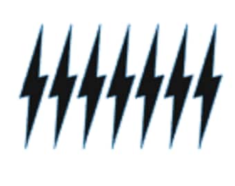 Set of 20 Thunder Lightning Bolt Vinyl Decals, Flash Stickers