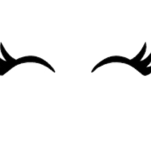 Set of 20 Eyelashes pairs vinyl decals, Eyelashes vinyl decals, Unicorn lashes, Eyelashes decals