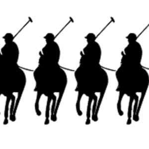 Set von 10 Polo Spieler Aufkleber, Polo Pferd Aufkleber