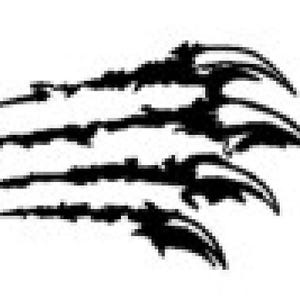 Set of 2 Claw Nail Scratch Decals, Claw Vinyl Decals, Animal Claw Decals