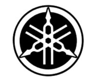 Vinilo adhesivo con el logotipo circular de Yamaha, pegatina para ventana de coche o parachoques, pegatina para motocicleta, regalo para entusiastas de las motos