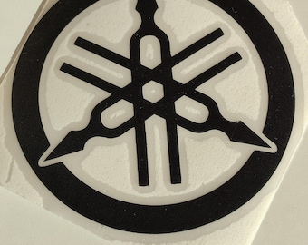 Vinilo con el logotipo circular de Yamaha, adhesivo para ventana de coche, pegatina para parachoques, adhesivo para motocicleta, regalo para entusiastas de las motos
