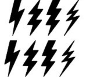Conjunto de 8 calcomanías de vinilo Thunder, calcomanías Lightning Bolt, calcomanías de vinilo Bolt, pegatinas flash, calcomanías de pegatinas para bicicletas