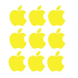 Lot de 9 répliques de petits autocollants avec logo Apple pour iPhone, réplique d'iPad ou Mac