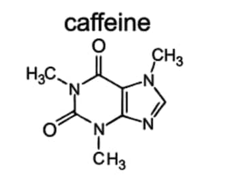 Calcomanía de molécula de cafeína, calcomanía de coche, calcomanía de computadora portátil, calcomanía de cafetera, amante del café
