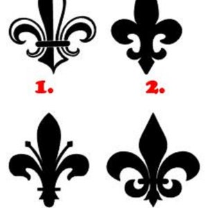 Ensemble de 9 décalcomanies fleur de lys, autocollants fleur de lys