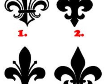 Juego de 9 calcomanías Fleur De Lis, pegatinas de fleur de lis