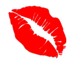 Kiss vinyl decal, Lips vinyl decal