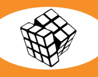 Calcomanía de cubo, calcomanía adhesiva de vinilo, calcomanía para automóvil, calcomanía para ventana, calcomanía para pared o calcomanía para computadora portátil