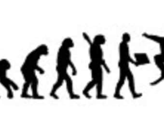 Vinilo adhesivo Snowboarding Evolution, pegatina para snowboarder, pegatina para coche, camión, portátil o ventana, regalo para deportes de invierno