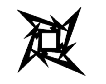 Pegatina de vinilo de Metallica Ninja Star, pegatina de banda de rock, pegatina para ventana de coche o portátil, regalo para fans de la música metal