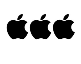 Set of 3 Custom Apple ensign decal for iPhone, iPad or Mac