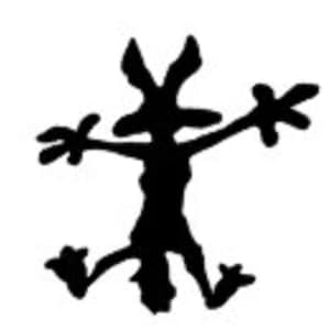 Coyote Wall Splat Vinyl Window Decal