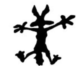 Calcomanía de vinilo para ventana con salpicadura de pared de coyote