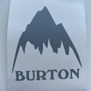 Burton Snowboard Sticker - Mountain Sports Decal For Ski, Snowboard, Aspen Vibes