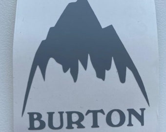 Vinilo adhesivo Burton Snowboards Mountain para coche, camión, portátil, snowboard, Love Git, para ventana.